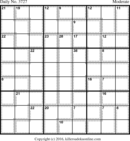Killer Sudoku for 3/2/2016
