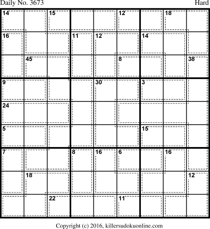 Killer Sudoku for 1/8/2016