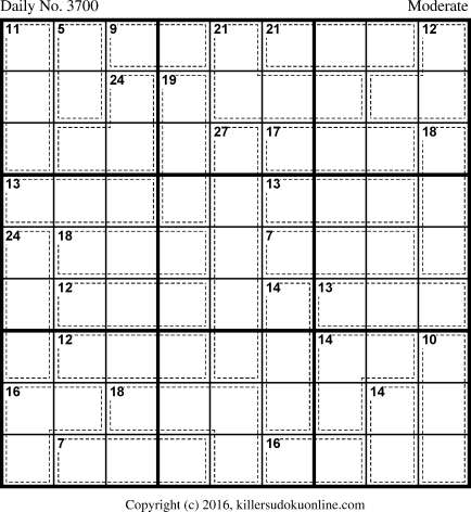 Killer Sudoku for 2/4/2016