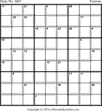 Killer Sudoku for 1/2/2016