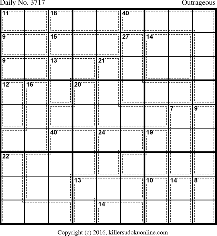 Killer Sudoku for 2/21/2016
