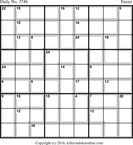 Killer Sudoku for 3/21/2016