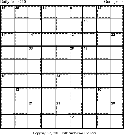 Killer Sudoku for 2/14/2016