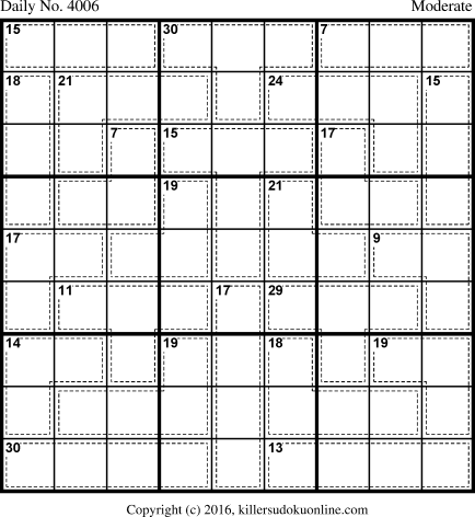 Killer Sudoku for 12/6/2016