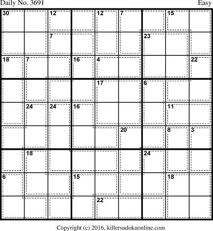 Killer Sudoku for 1/26/2016