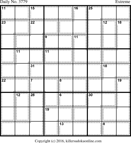 Killer Sudoku for 4/23/2016
