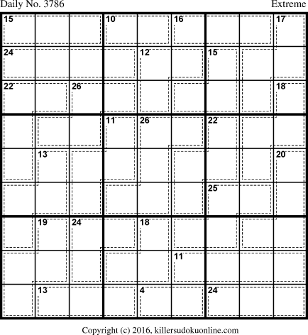 Killer Sudoku for 4/30/2016