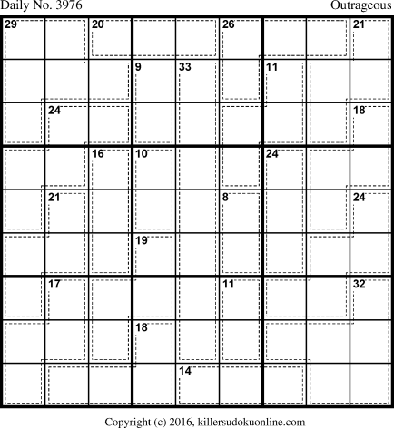 Killer Sudoku for 11/6/2016