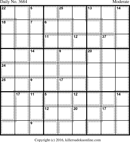 Killer Sudoku for 1/19/2016