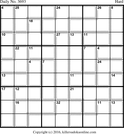 Killer Sudoku for 1/28/2016
