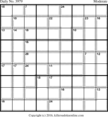 Killer Sudoku for 11/9/2016