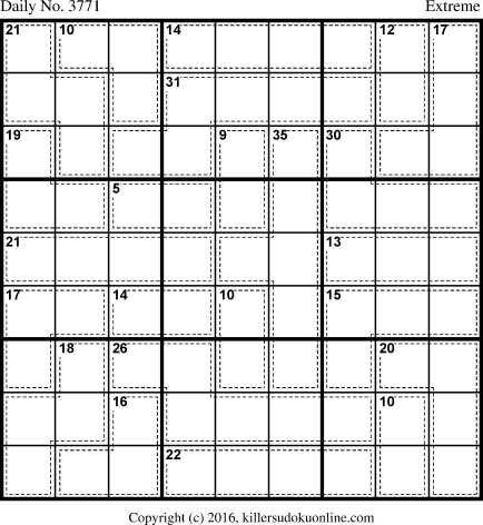 Killer Sudoku for 4/15/2016