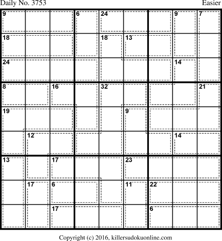 Killer Sudoku for 3/28/2016