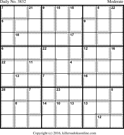Killer Sudoku for 6/15/2016