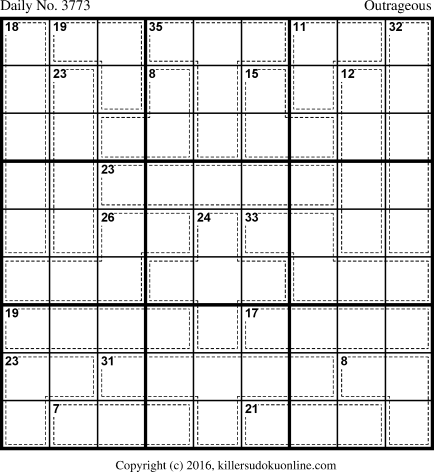 Killer Sudoku for 4/17/2016