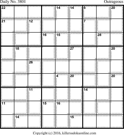 Killer Sudoku for 5/15/2016