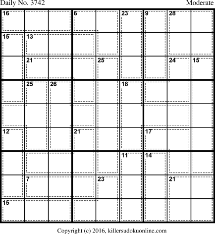 Killer Sudoku for 3/17/2016