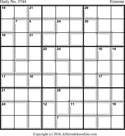Killer Sudoku for 3/19/2016