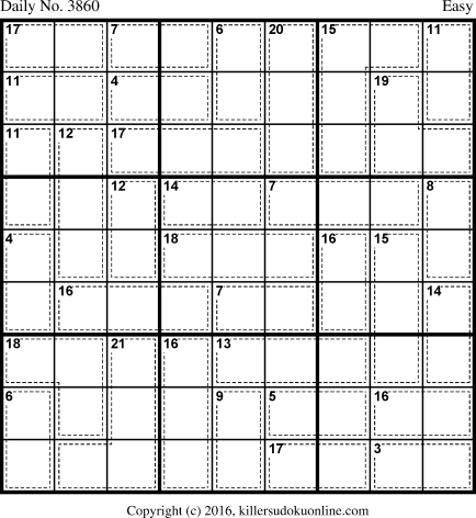 Killer Sudoku for 7/13/2016