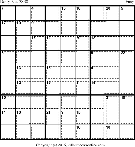 Killer Sudoku for 6/13/2016