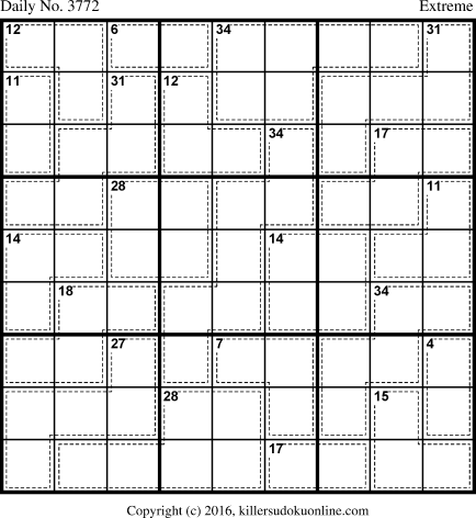 Killer Sudoku for 4/16/2016