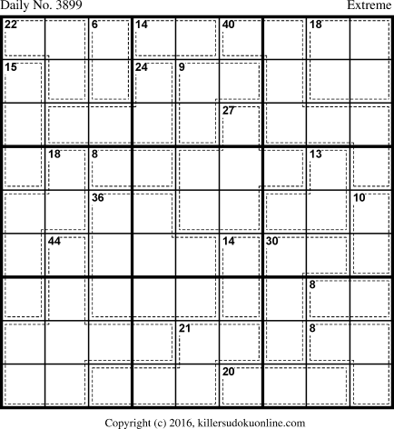 Killer Sudoku for 8/21/2016