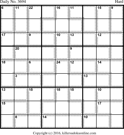 Killer Sudoku for 1/29/2016