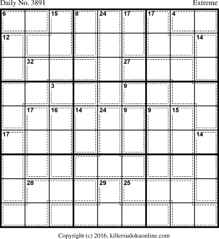 Killer Sudoku for 8/13/2016