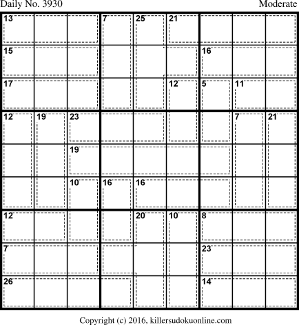 Killer Sudoku for 9/21/2016