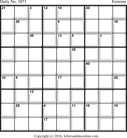 Killer Sudoku for 7/24/2016