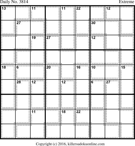 Killer Sudoku for 5/28/2016