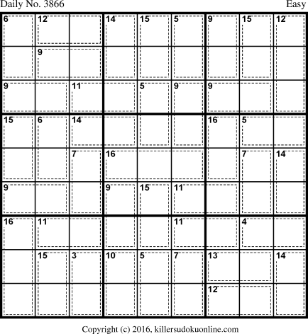 Killer Sudoku for 7/19/2016
