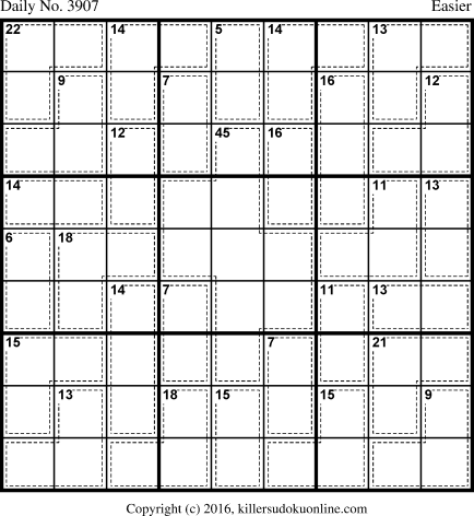 Killer Sudoku for 8/29/2016