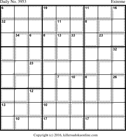 Killer Sudoku for 10/14/2016