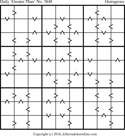 Killer Sudoku for 10/26/2016