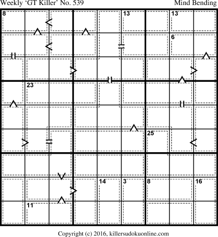 Killer Sudoku for 8/8/2016