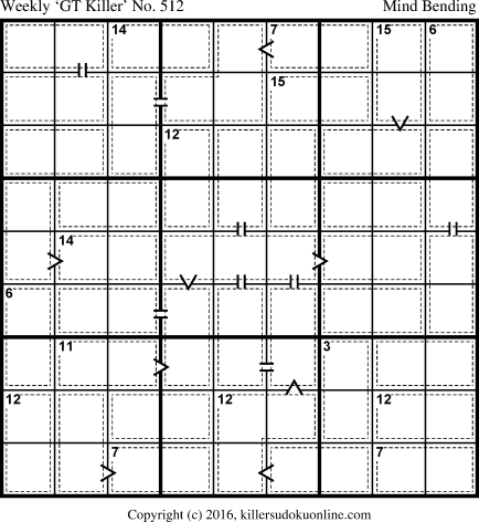 Killer Sudoku for 2/1/2016