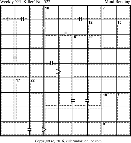 Killer Sudoku for 4/11/2016