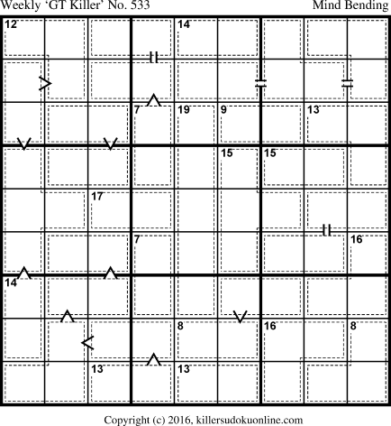 Killer Sudoku for 6/27/2016