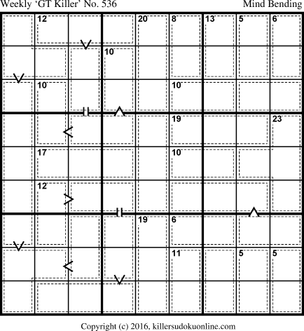 Killer Sudoku for 7/18/2016