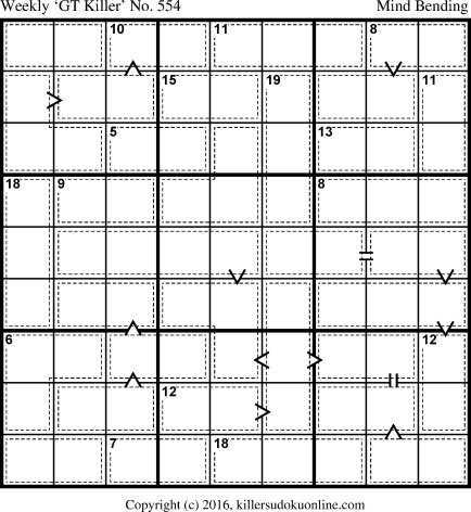 Killer Sudoku for 11/21/2016