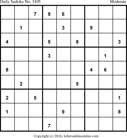 Killer Sudoku for 9/2/2016