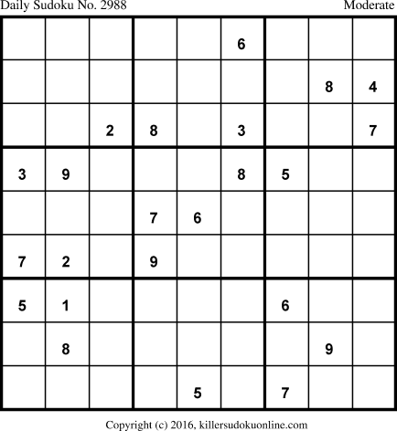 Killer Sudoku for 5/8/2016