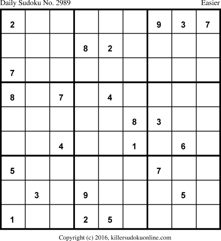 Killer Sudoku for 5/9/2016