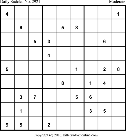 Killer Sudoku for 3/2/2016
