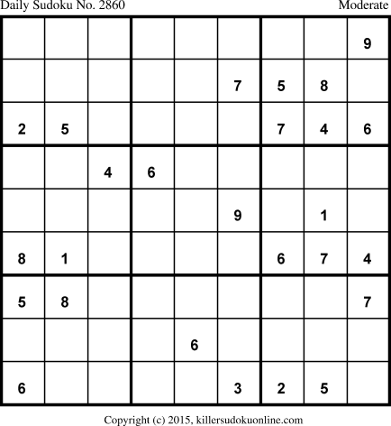 Killer Sudoku for 1/1/2016