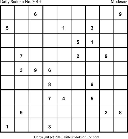Killer Sudoku for 6/2/2016