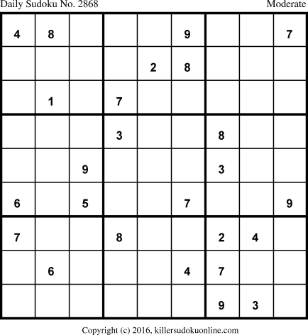 Killer Sudoku for 1/9/2016