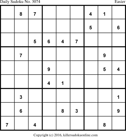 Killer Sudoku for 8/2/2016