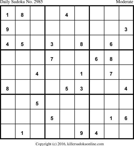 Killer Sudoku for 5/5/2016